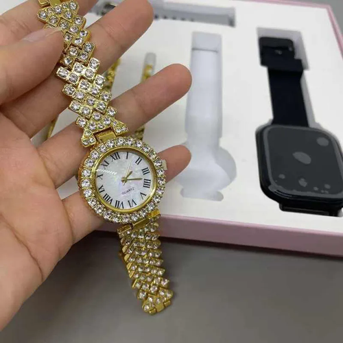 Smart Watch 8 in 1 Necklace Earrings Bracelet Ring Luxury Jewelry Smartwatch