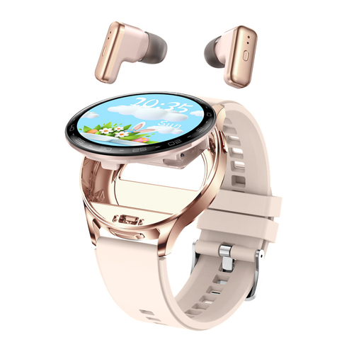 2-in-1 Smartwatch with TWS Earphones, Supporting Wireless Calls, 100+ Sports Modes, Running and Fitness Tracking, Compatible with IOS and Android