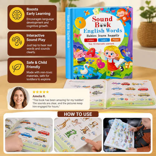 Interactive English Sound Book for Kids - Tap & Listen - Fun & Easy Early Learning