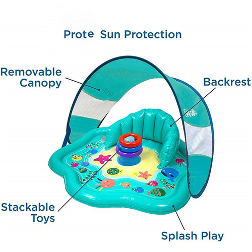 Inflatable Baby Splash Play Mat with Canopy – Water Play & Sun Protection for Toddlers