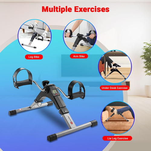 Mini Cycle Pedal Exerciser with Adjustable Resistance & Digital Display – Home Exercise Bike for Legs & Arms