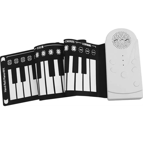 49-Key Roll-Up Piano Portable Fold Electronic Organ Keyboard Musical Instrument for Adult Children Beginner