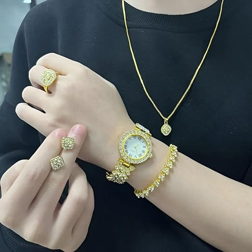 Smart Watch 8 in 1 Necklace Earrings Bracelet Ring Luxury Jewelry Smartwatch