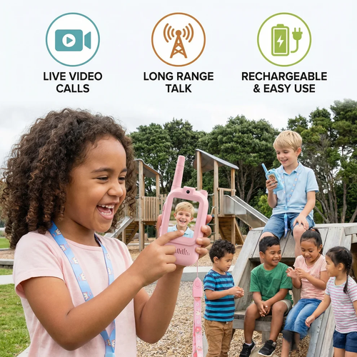 Kids Video Walkie Talkie Set (2-Pack) – Intercom with Camera & Screen