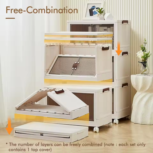 Wheeled, installation-free, foldable, large-capacity, multi-functional storage rack