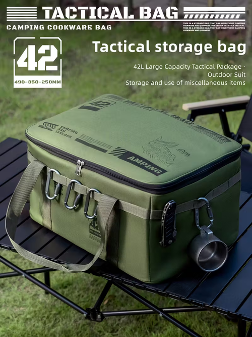 42L Large Capacity Outdoor Tactical Storage Bag for Camping and Picnics