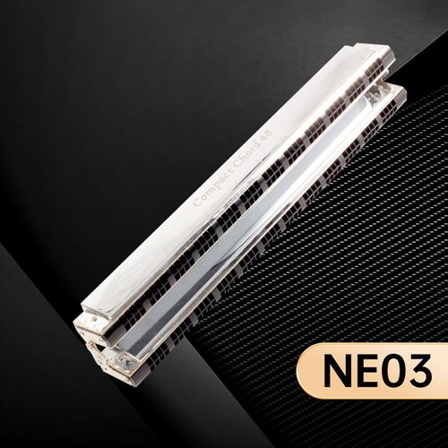 King of Chords Bass in Motion Professional 48-Hole C Bass Chord Harmonica Double-Reed Design Stainless Steel Masterpiece for Ensemble.
