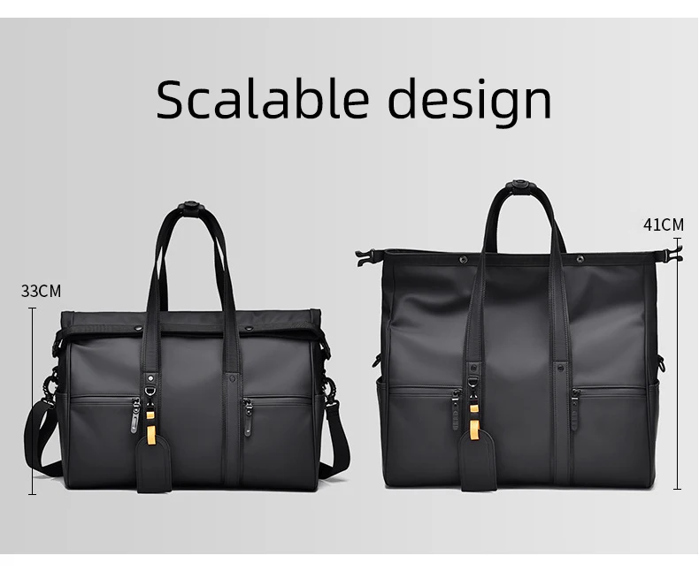 Sacos de viagem para homens PU Sacos de viagem de negócios Sacos de armazenamento de bagagem Sacos de mão para homens de trabalho Grande capacidade Sacos de ombro Sacos de dia casuais à prova de água