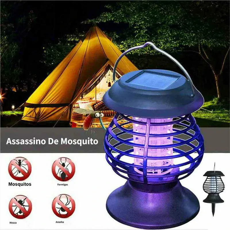 Lâmpada Solar Exterior para Matar Mosquitos - Pagamento na Entrega em Luanda