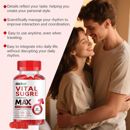 Docteat Men's Care Gummies Men's Replenish Energy Boost Boost Male Vitality 30 Capsules