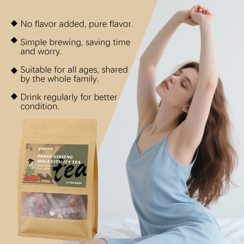 pmoox Herbal Energy Tea Provides a rich source of nutrients to rejuvenate and revitalize the spirit.