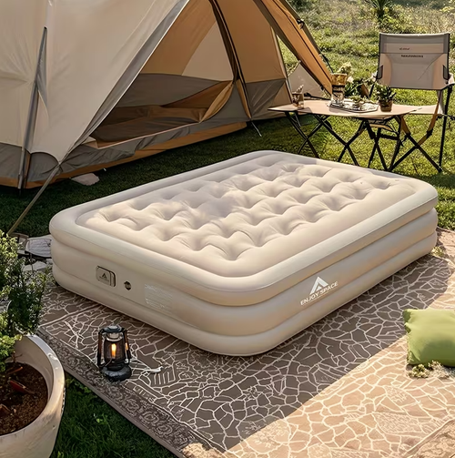 Portable inflatable sleeping mat