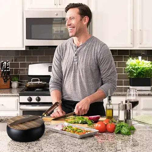 🔥 Quality Guaranteed + Non-Toxic 🔥 Hand-Forged, Coating-Free Heavy Iron Wok (24cm with Lid)