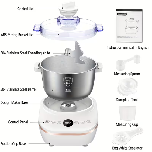 Electric dough mixer with fermentation function
