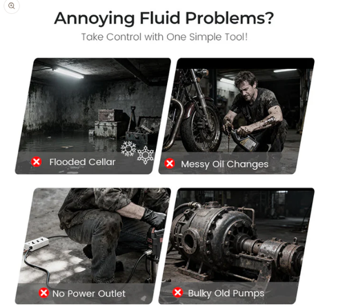 wo-in-one portable water pumping and oil extraction pump