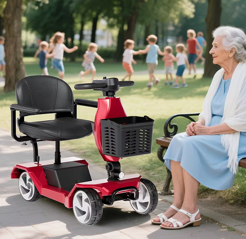 Foldable 4-wheel mobility scooter for adults