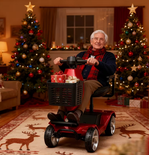 Foldable 4-wheel mobility scooter for adults