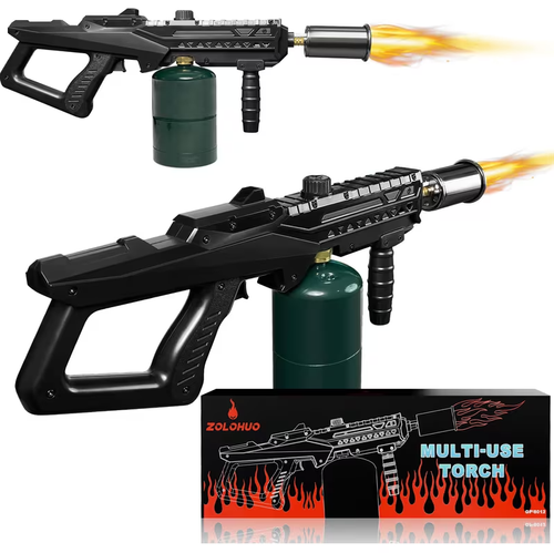 Propane grill torch with adjustable flame