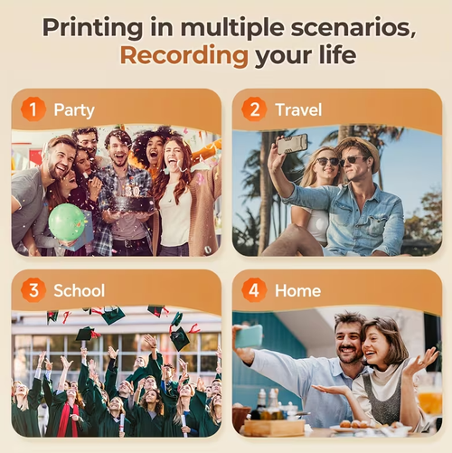 Portable desktop photo printer