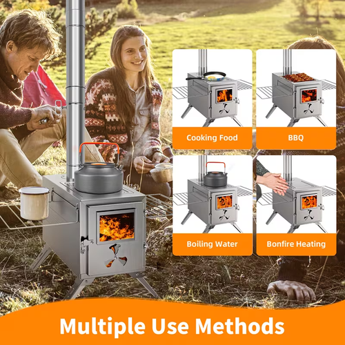 Portable wood-burning stove