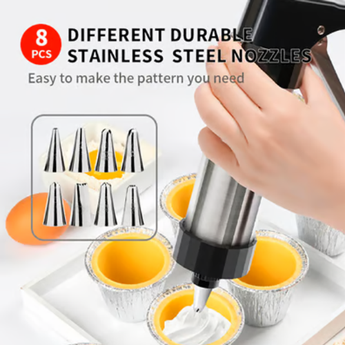 Stainless Steel Cookie Press Gun Kit