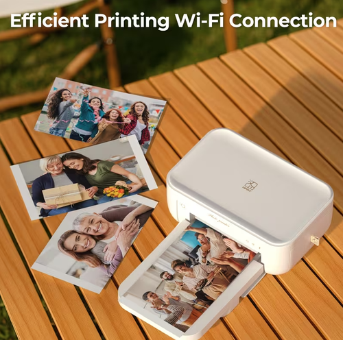 Portable desktop photo printer