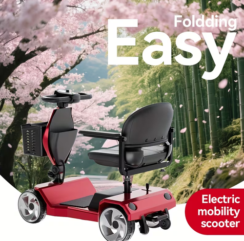 Foldable 4-wheel mobility scooter for adults