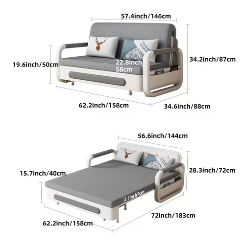 Two-in-one pull-out sofa bed