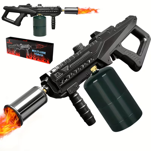 Propane grill torch with adjustable flame