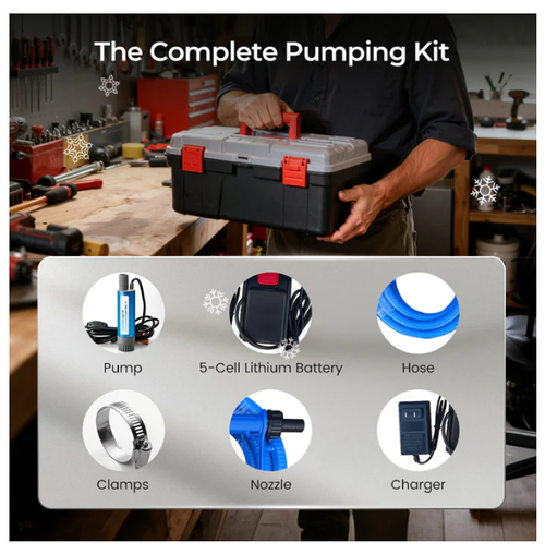 wo-in-one portable water pumping and oil extraction pump