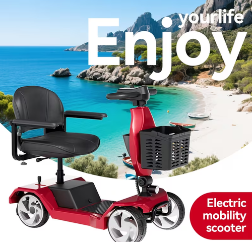 Foldable 4-wheel mobility scooter for adults