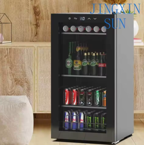 Stylish tempered glass panel refrigerator