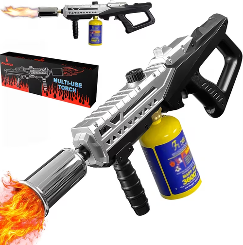 Propane grill torch with adjustable flame