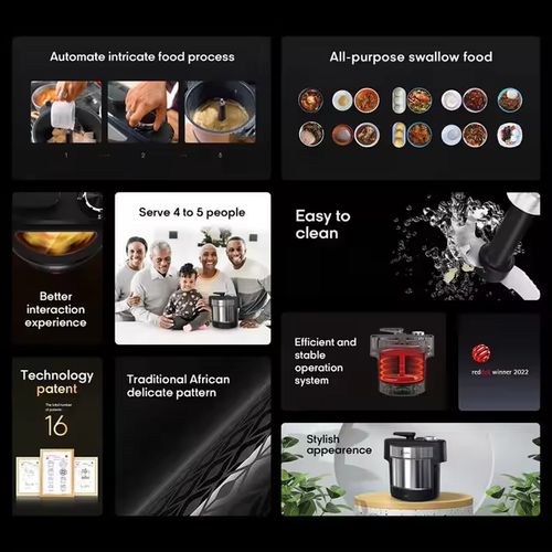 All-Purpose Swallow Maker for Banku, Kokonte, Fufu Meat Grinder and Food Cooking Hot Blender