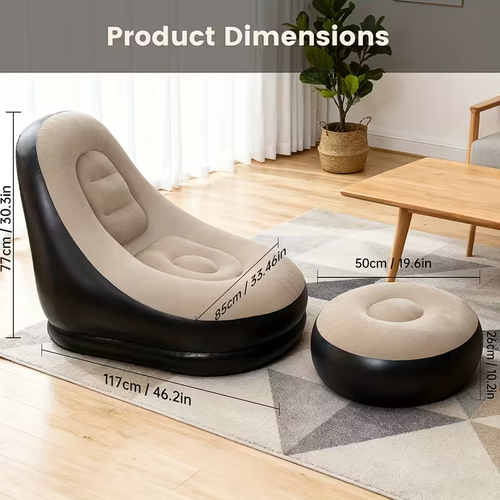 Portable folding inflatable sofa