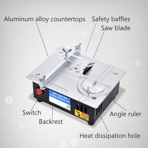 Multipurpose Speed Adjustable Mini Table Saw Cutting Machine Set
