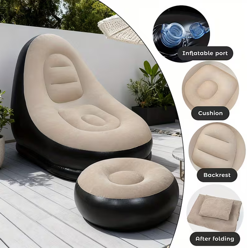 Portable folding inflatable sofa