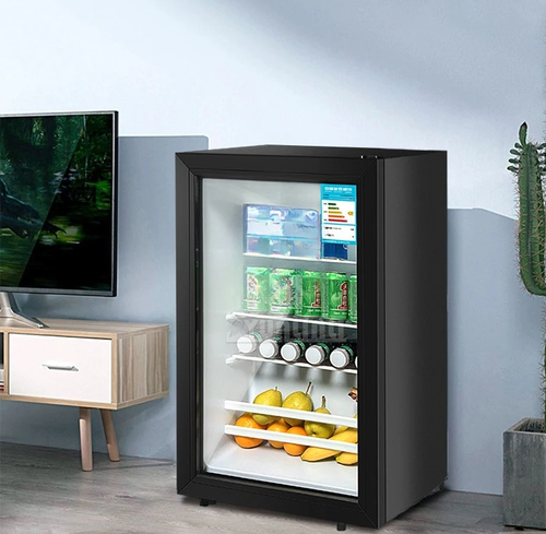 Stylish tempered glass panel refrigerator