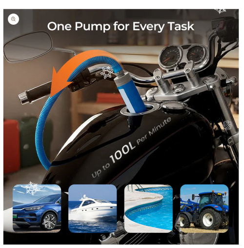 wo-in-one portable water pumping and oil extraction pump