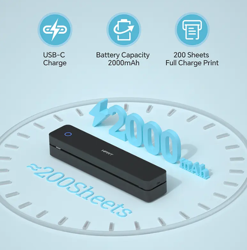 Inkless portable printer