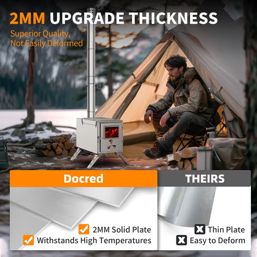 Portable wood-burning stove