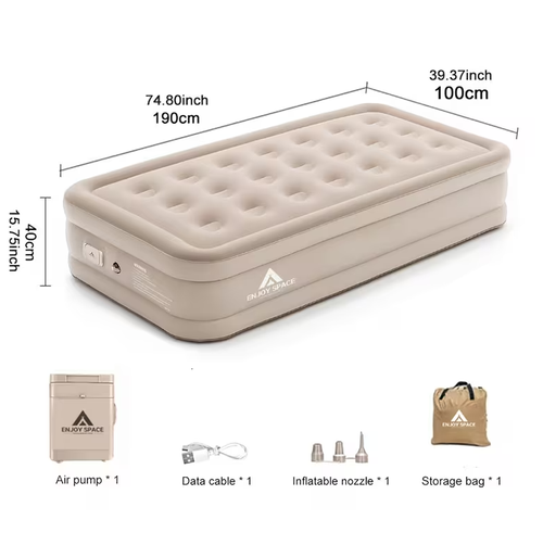 Portable inflatable sleeping mat