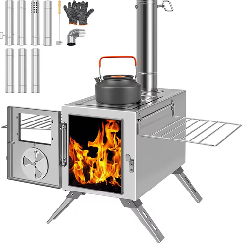 Portable wood-burning stove