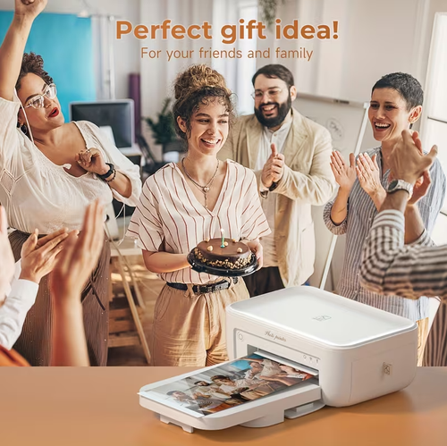 Portable desktop photo printer