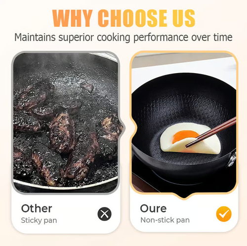 Fish Scale Pattern Flat Bottom Non-Stick Pan