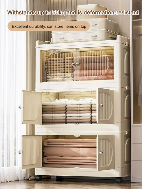 Free installation folding storage cabinet