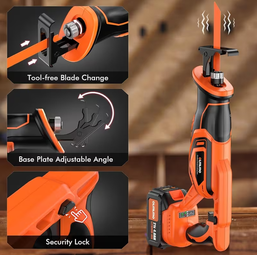 Rechargeable reciprocating saw