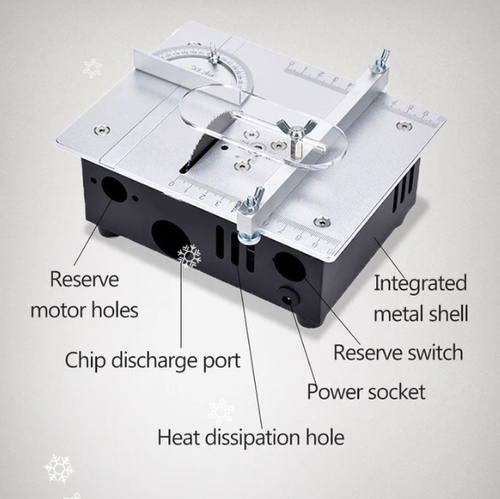 Multipurpose Speed Adjustable Mini Table Saw Cutting Machine Set