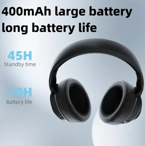 Touchscreen wireless noise-canceling headphones