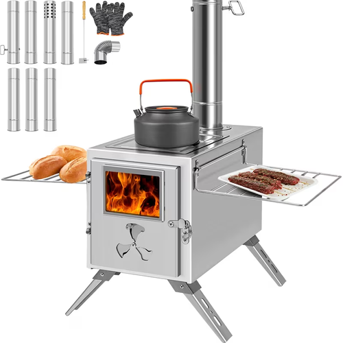 Portable wood-burning stove